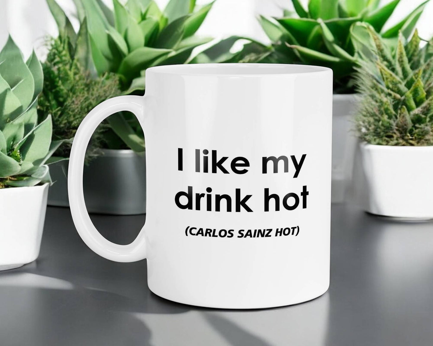 Carlos Sainz Mug Gift I Like My Drink Hot Nice Cute Novelty Formula One F1 Driver Fan Cup