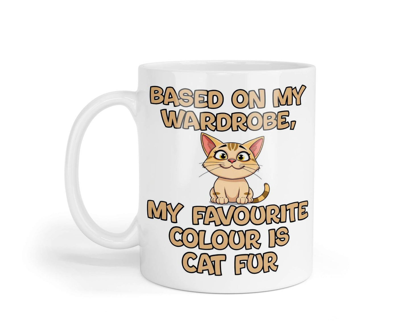 Cat Owner Mug Gift My Favourite Colour is Cat Fur Nice Cute Novelty Printed Cup Present
