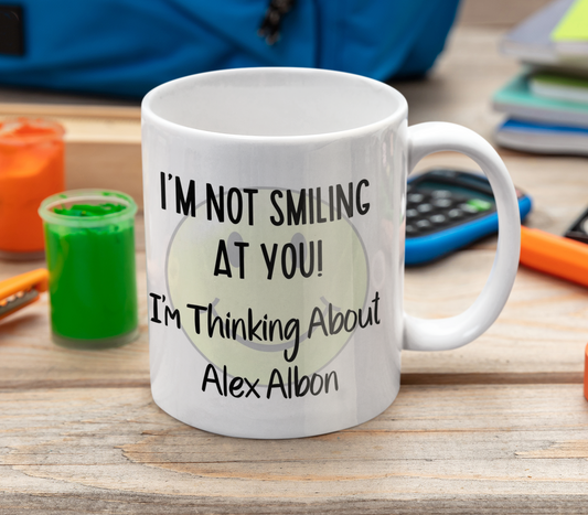 Alex Albon Mug Gift I'm Not Smiling at You I'm Thinking About Nice Cute Novelty F1 Driver Fan Cup