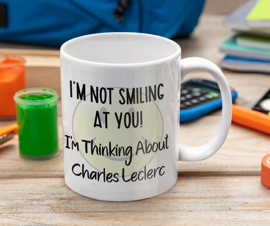 Charles Leclerc Mug Gift I'm Not Smiling at You I'm Thinking About Nice Cute Novelty F1 Driver Fan Cup