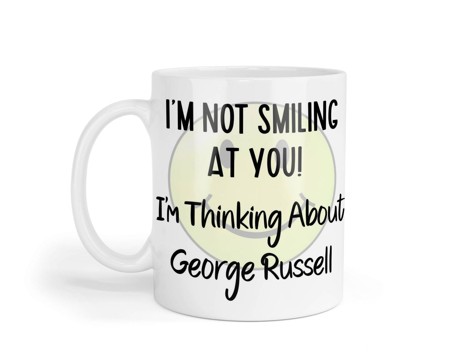 George Russell Mug Gift I'm Not Smiling at You I'm Thinking About Nice Cute Novelty F1 Driver Fan Cup