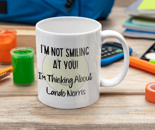 Lando Norris Mug Gift I'm Not Smiling at You I'm Thinking About Nice Cute Novelty F1 Driver Fan Cup
