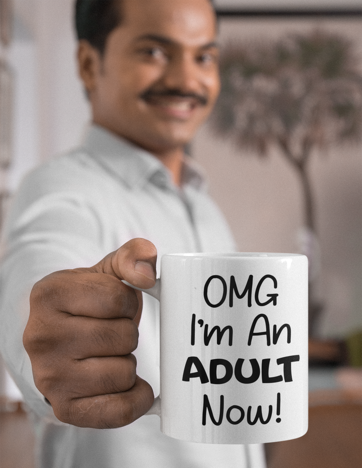 Adult Mug Gift - OMG I'm An Adult Now - Novelty Funny Teenager Birthday Cup Present
