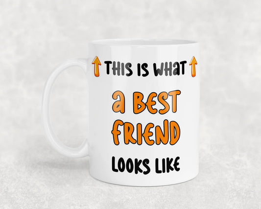 Best Friend Mug Gift This Is What A Best Friend Looks Like Novelty Cute Printed Cup Present