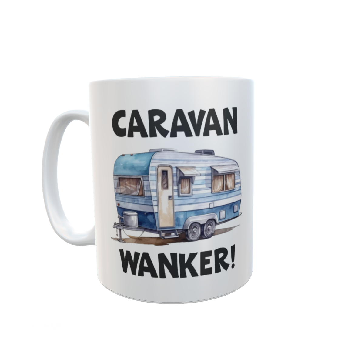 Caravan Mug Gift - Caravan Wanker - Novelty Rude Funny Joke Holiday Travel Vacation Cup Present