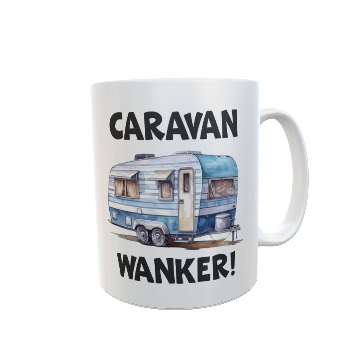 Caravan Mug Gift - Caravan Wanker - Novelty Rude Funny Joke Holiday Travel Vacation Cup Present