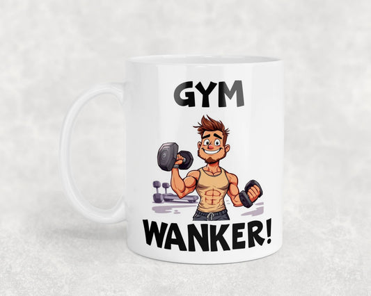 Gym Wanker Mug Gift Novelty Cute Rude Funny Man Male Fitness Hobby Present