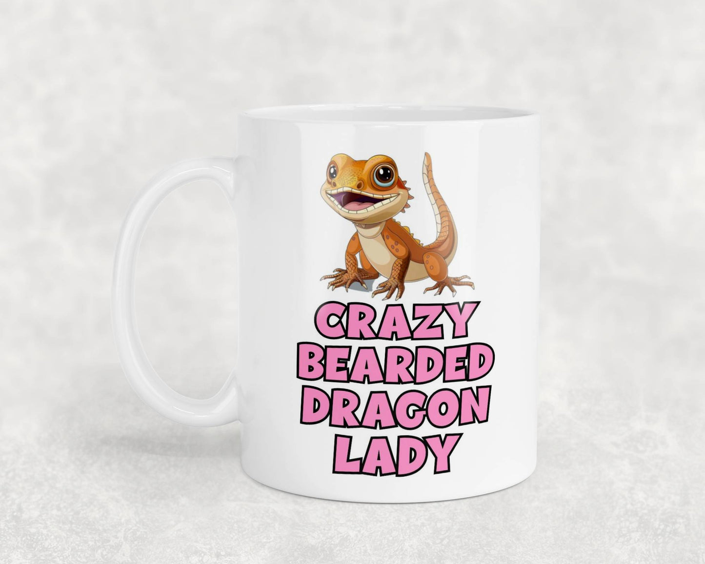 Bearded Dragon Mug - Crazy Lady - Nice Funny Cute Novelty Pet Owner Lover Fan Cup Present