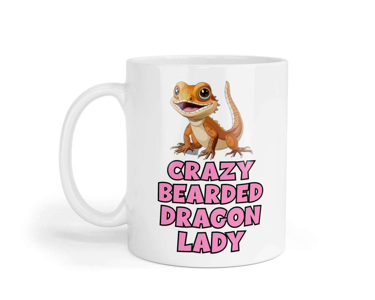Bearded Dragon Mug - Crazy Lady - Nice Funny Cute Novelty Pet Owner Lover Fan Cup Present