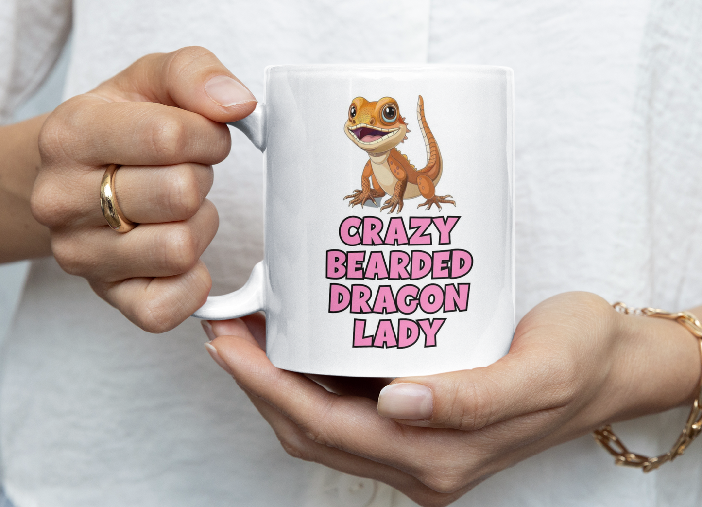 Bearded Dragon Mug - Crazy Lady - Nice Funny Cute Novelty Pet Owner Lover Fan Cup Present