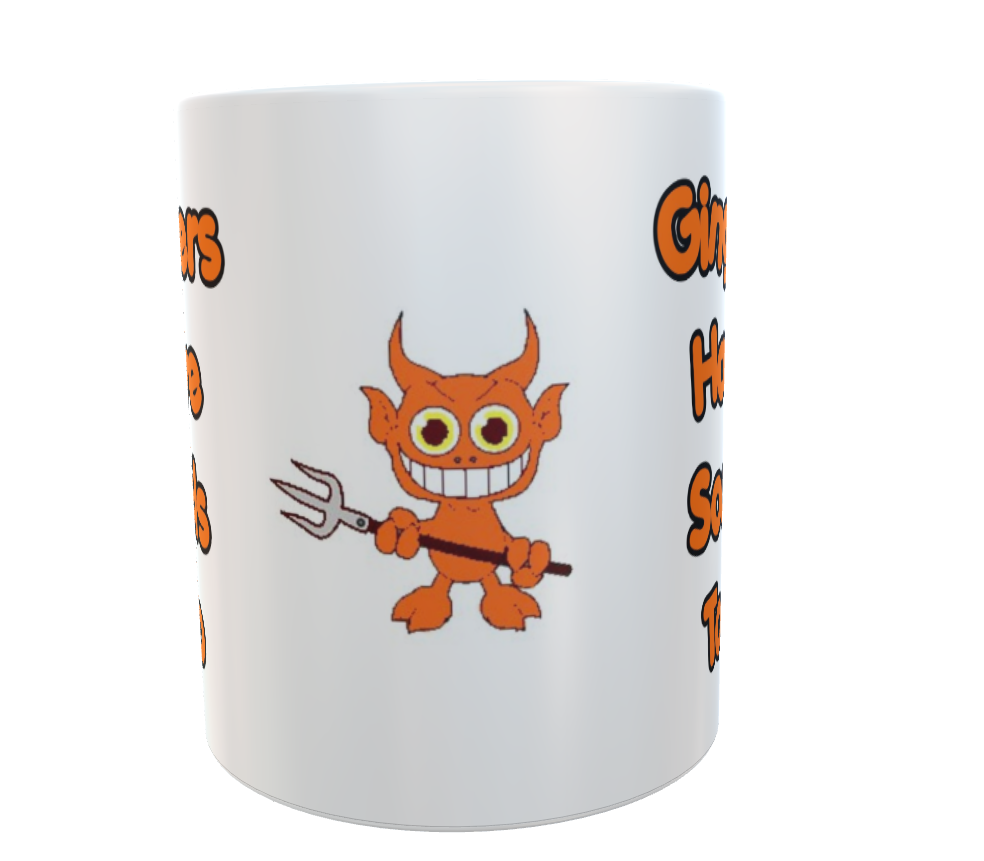 Ginger Mug Gift Gingers Have Souls Too Funny Cute Redhead Ginge Hair Present