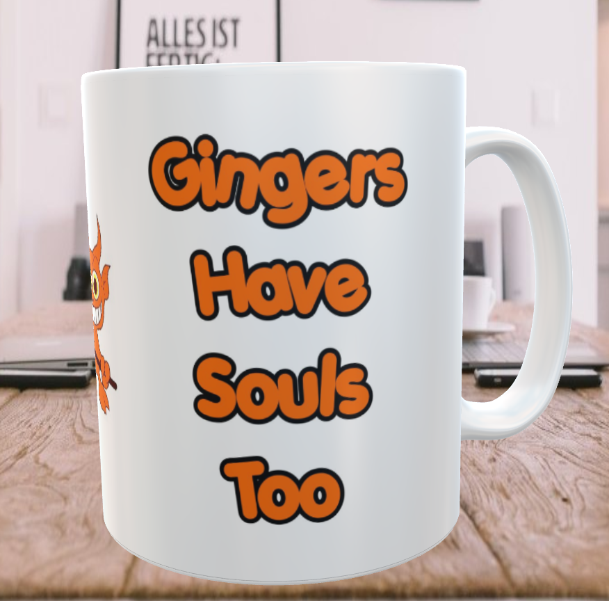 Ginger Mug Gift Gingers Have Souls Too Funny Cute Redhead Ginge Hair Present