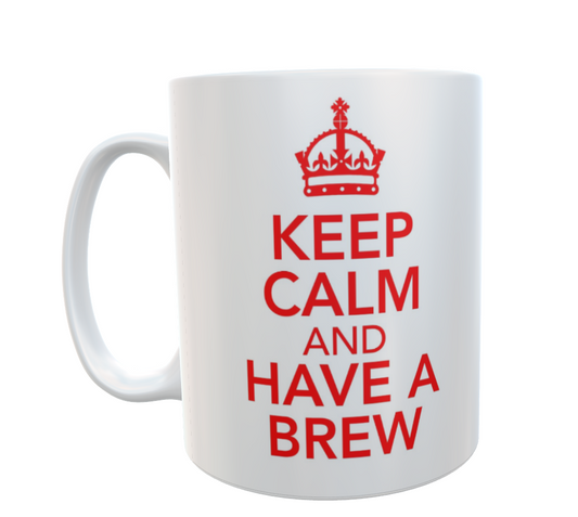 Tea Mug Gift - Keep Calm And Have A Brew - Nice Fun Cute Retro Style Novelty Cup Present