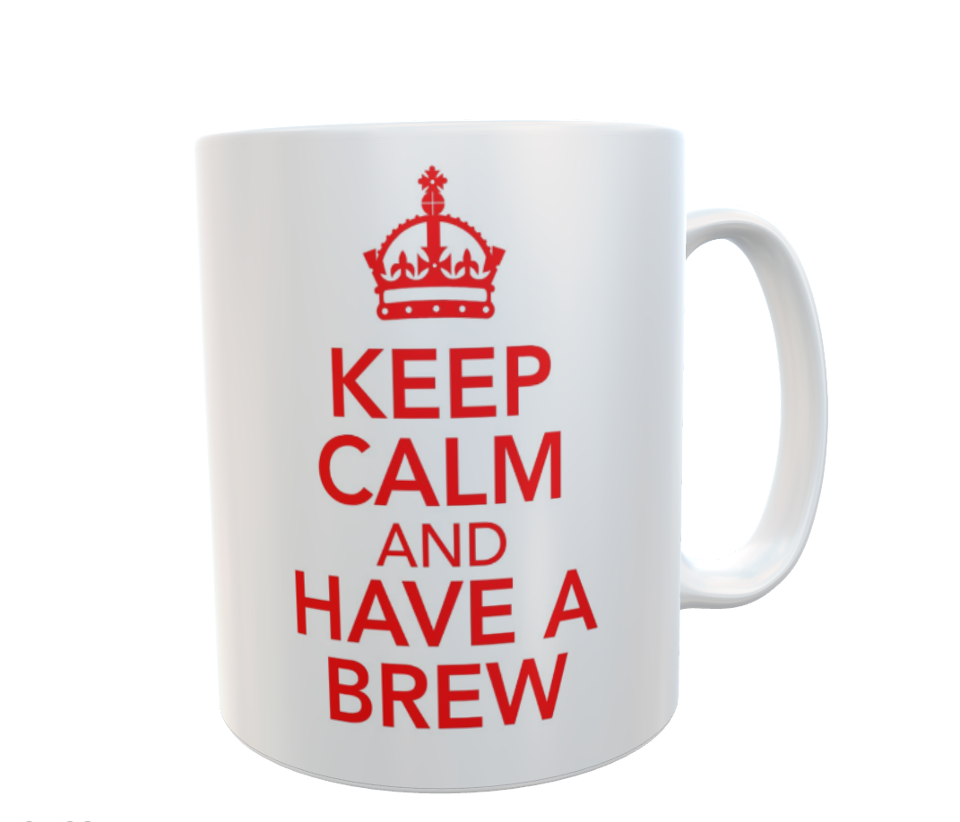 Tea Mug Gift - Keep Calm And Have A Brew - Nice Fun Cute Retro Style Novelty Cup Present