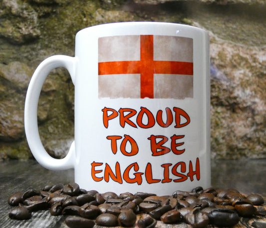 England Mug Gift - Proud To Be English - Nice Cute Novelty Nationality Flag Cute Cup Present