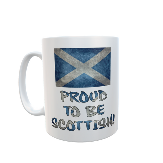 Scotland Mug Gift - Proud To Be Scottish - Nice Cute Novelty Nationality Flag Cute Cup Present