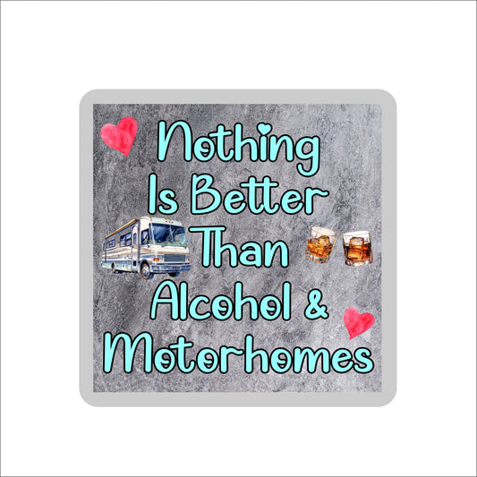 Motorhome Coaster Gift - Motorhome Rules - Cute Fun Novelty Birthday Present