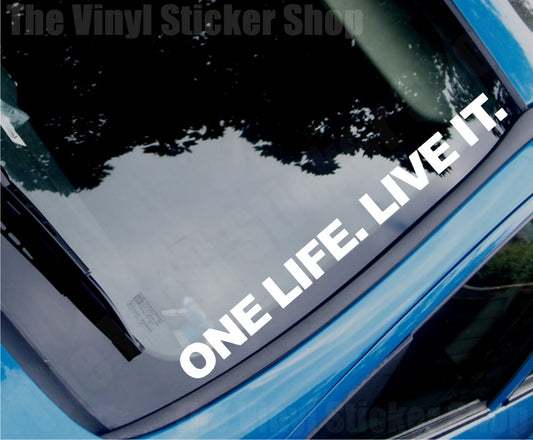 2x Car Stickers One Life Live It Funny Joke Off-Road 4x4 4WD Off Road Truck Bumper Boot Door Window Decal Large Size
