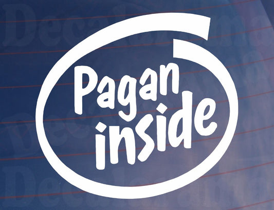 Car Sticker Pagan Inside Funny Novelty Van Bumper Window Boot Decal