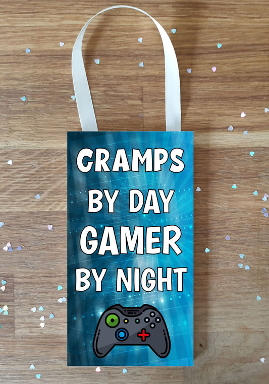 Gramps Gaming Xbox Plaque / Sign Gift - Gramps By Day Gamer By Night - Cute Fun Cheeky Novelty Present