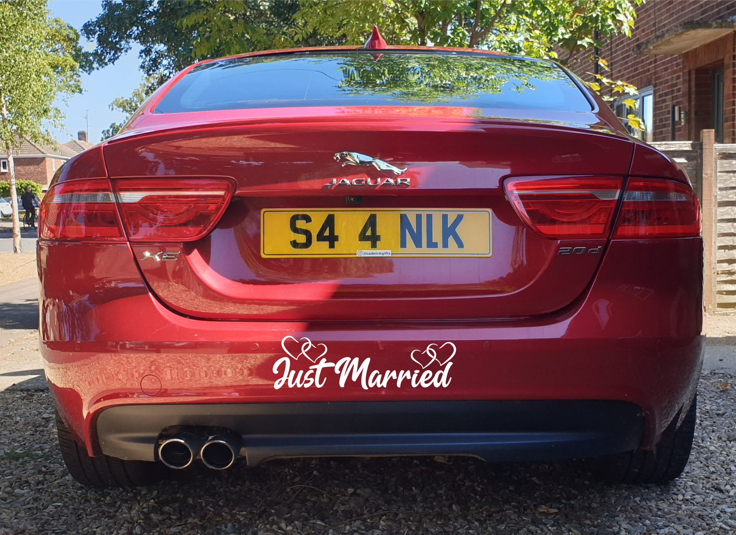 Just Married Car Sticker Wedding Car Window Decal Wedding Day Decoration Decals Alpha Monday