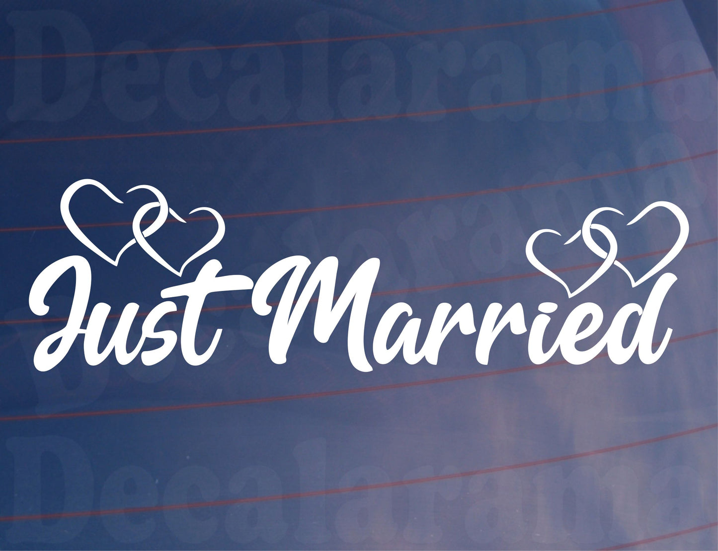 Just Married Car Sticker Wedding Car Window Decal Wedding Day Decoration Decals Alpha Monday