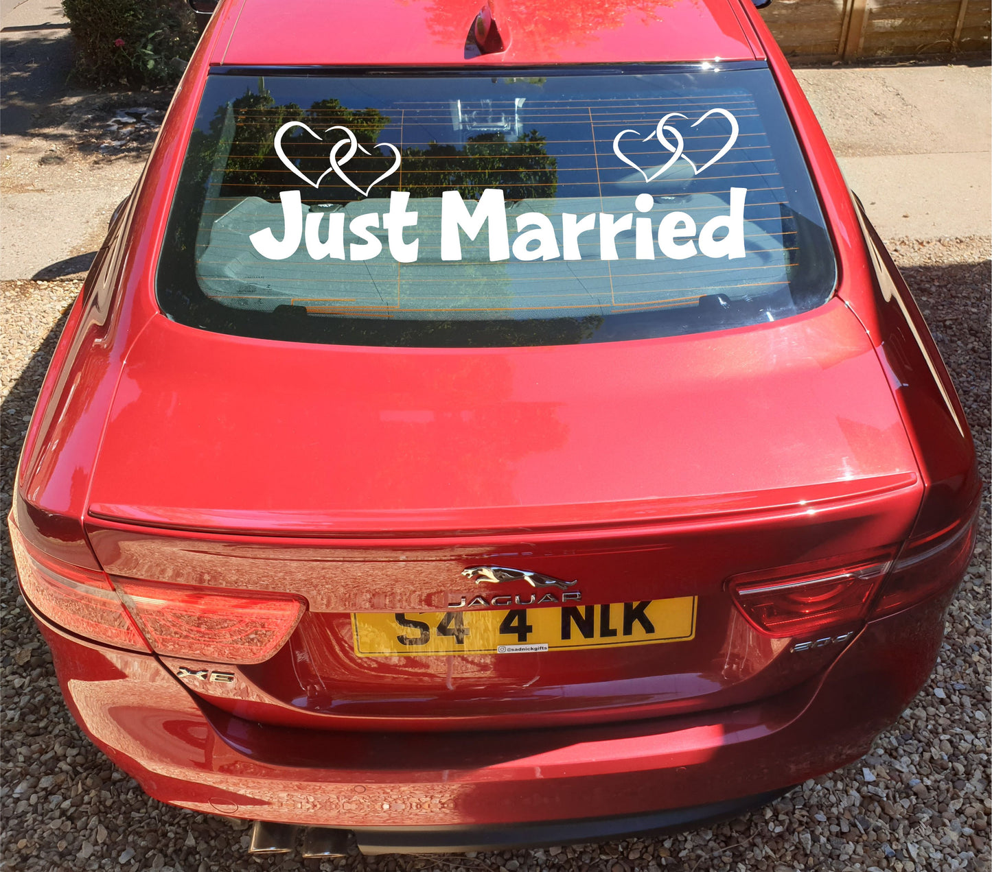 Just Married Car Sticker Wedding Car Window Decal Wedding Day Decoration Decals Comic World