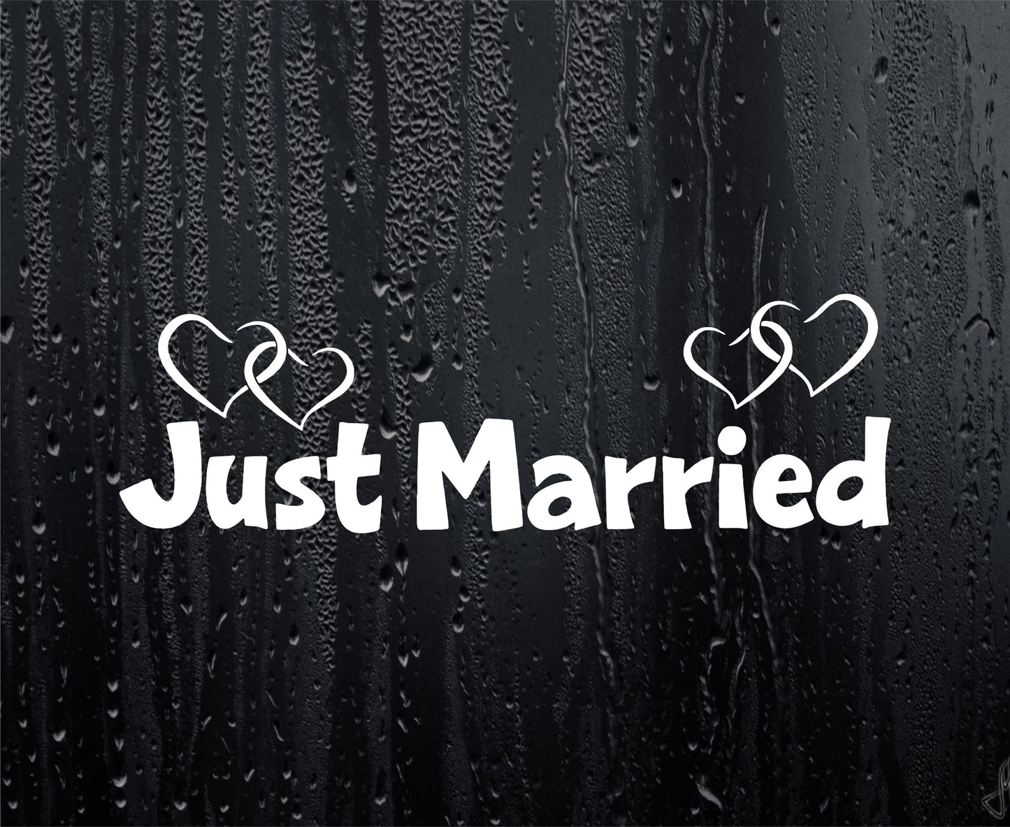 Just Married Car Sticker Wedding Car Window Decal Wedding Day Decoration Decals Comic World