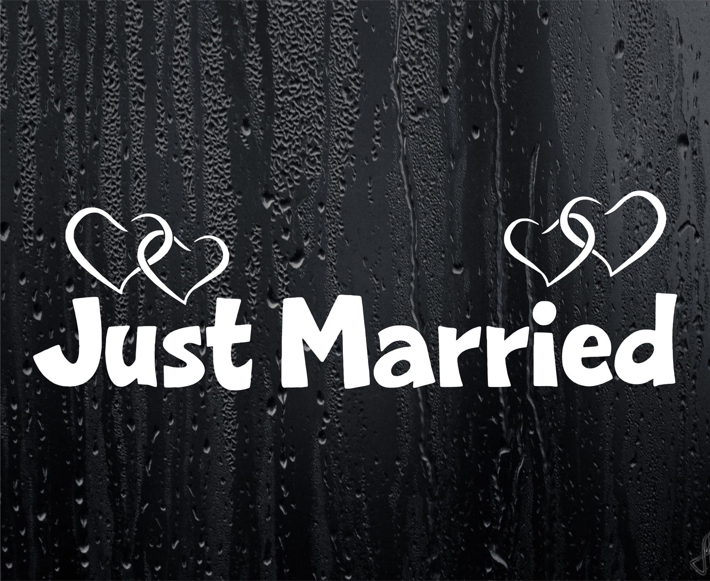 Just Married Car Sticker Wedding Car Window Decal Wedding Day Decoration Decals Comic World