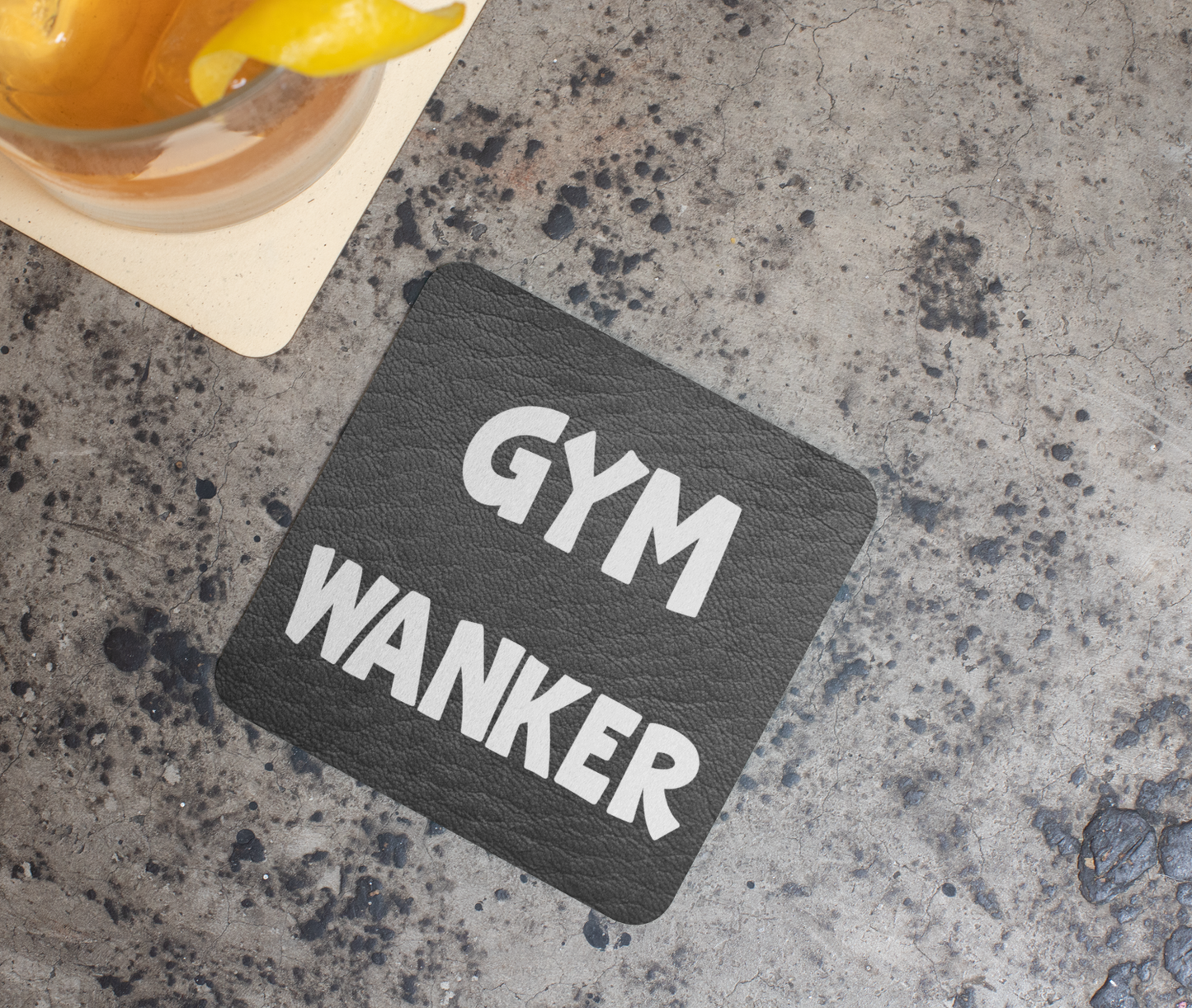 Gym Coaster Gift - Gym Wanker - Funny Cheeky Rude Cute Novelty Exercise Present