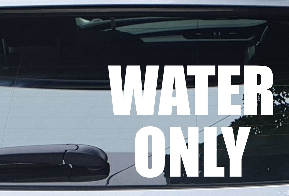 Water Only Sticker Caravan Motorhome Campervan Van Window Bumper Boot Decal