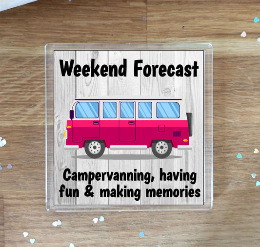 Campervan Coaster - Campervanning Having and Fun Making Memories - Funny Cute Novelty Holiday Birthday Present