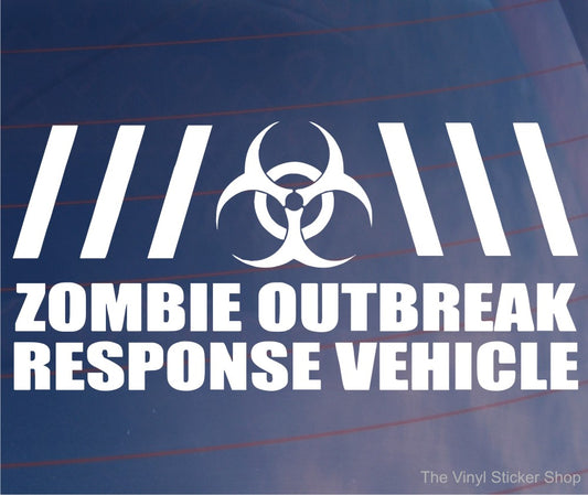 Car Sticker Zombie Outbreak Response Vehicle Funny Novelty Boot Door Window Decal Present Large Size