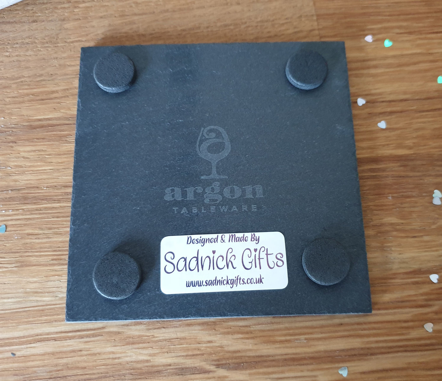 Grandad Brandy Coaster - Grandad's Brandy Goes Here – Nice Novelty Cute Engraved Slate Mug Cup Coaster Present Sadnick Gifts