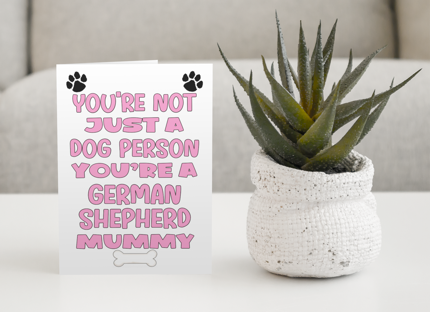 German Shepherd Mummy Birthday Card - You're Not Just A Dog Person - Nice Cute Fun Dog Owner Novelty Mother's Day Greeting Card