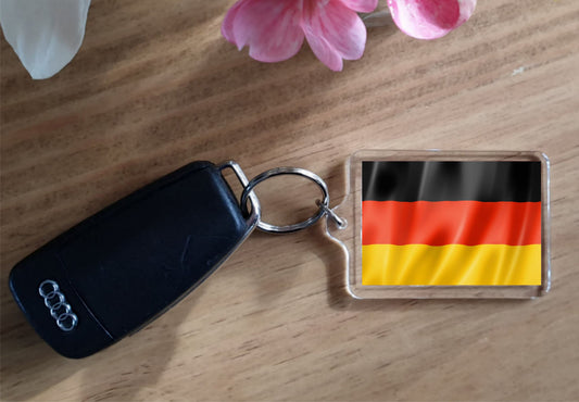 Germany Flag Keyring Gift - Cute Deutschland (German) Novelty Key Fob - Birthday Present