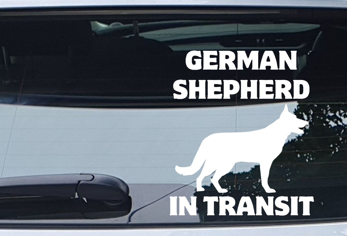 Car Sticker German Shepherd In Transit Nice Fun Cute Novelty Warning Van Window Bumper Boot Door Decal
