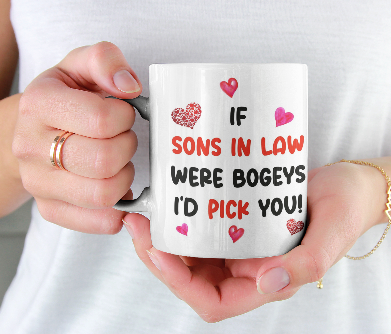 Son In Law Mug Gift - If Sons In Law Were Bogeys I'd We'd Pick You - Nice Cute Funny Cheeky Novelty Cup Present