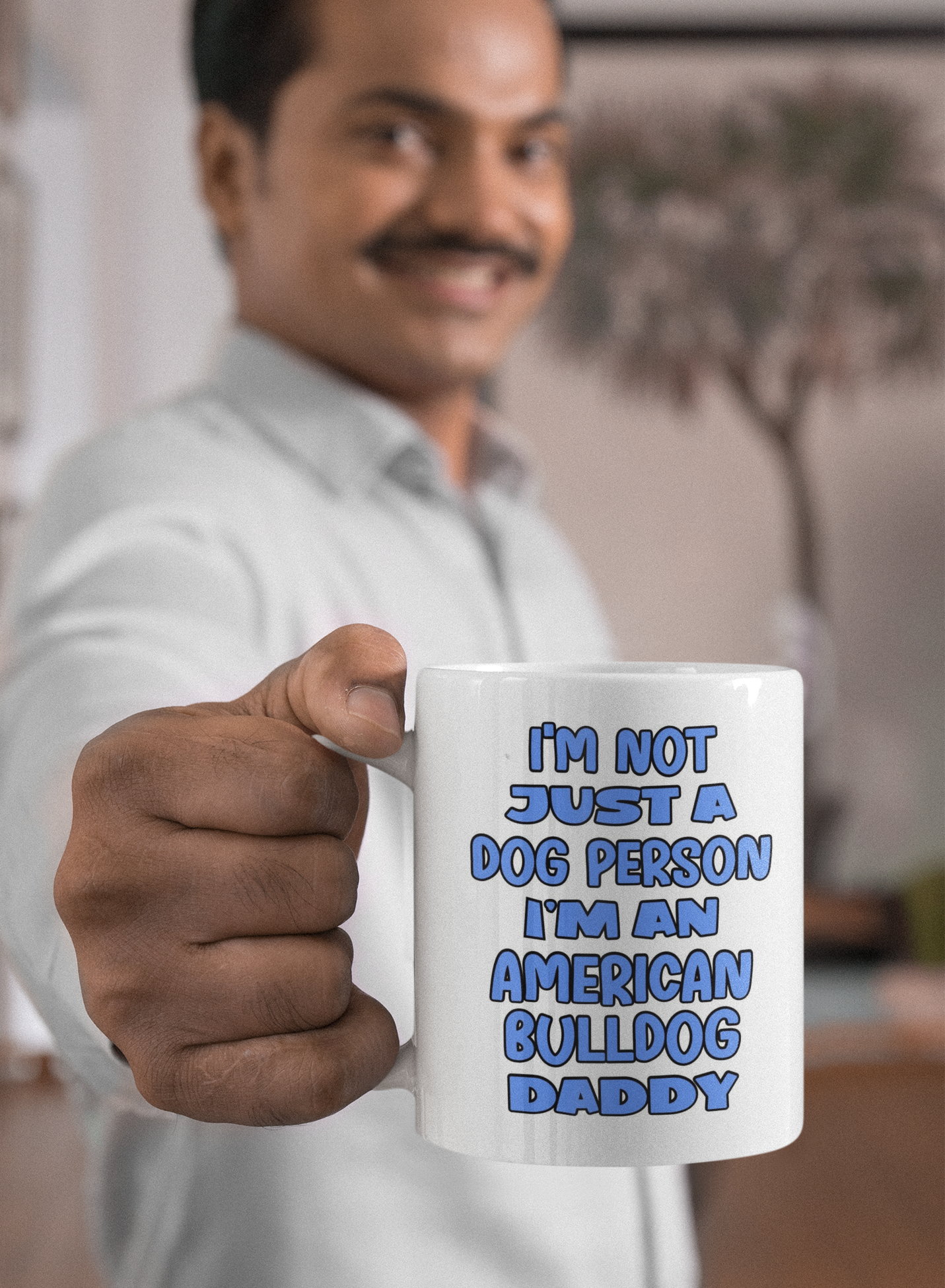 American Bulldog Mug Gift - I'm Not Just A Dog Person I'm A Daddy - Nice Funny Cute Novelty Pet Owner Cup Present