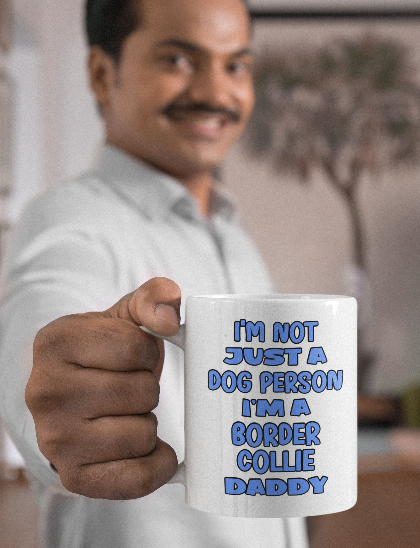 Border Collie Mug Gift - I'm Not Just A Dog Person I'm A Daddy - Nice Funny Cute Novelty Pet Owner Cup Present