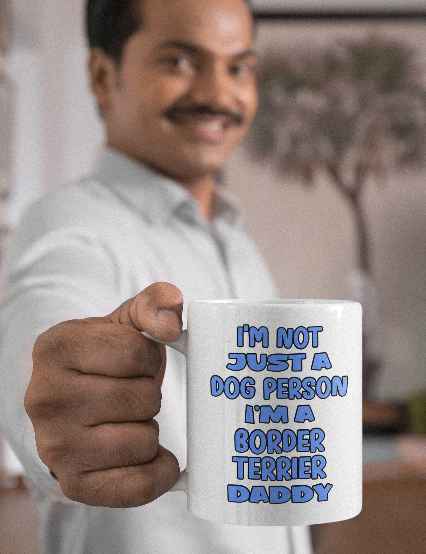 Border Terrier Mug Gift - I'm Not Just A Dog Person I'm A Daddy - Nice Funny Cute Novelty Pet Owner Cup Present
