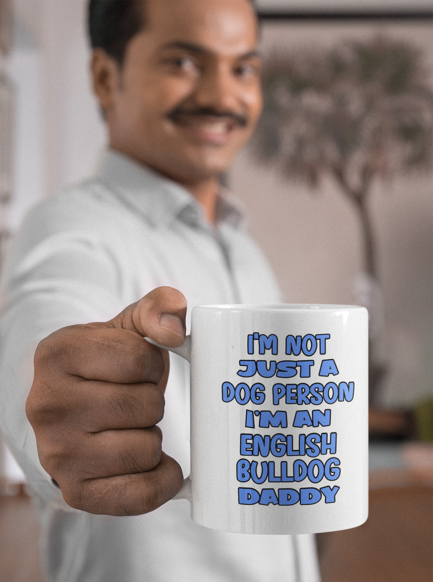 English Bulldog Mug Gift - I'm Not Just A Dog Person I'm A Daddy - Nice Funny Cute Novelty Pet Owner Cup Present