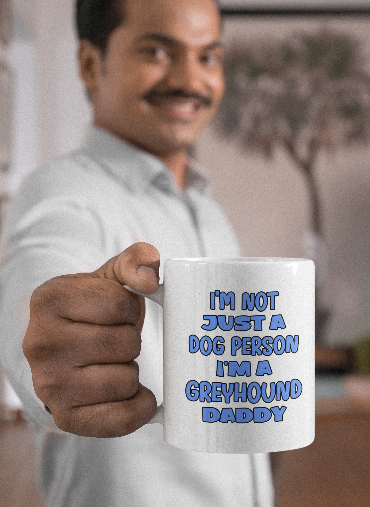 Greyhound Mug Gift - I'm Not Just A Dog Person I'm A Daddy - Nice Funny Cute Novelty Pet Owner Cup Present