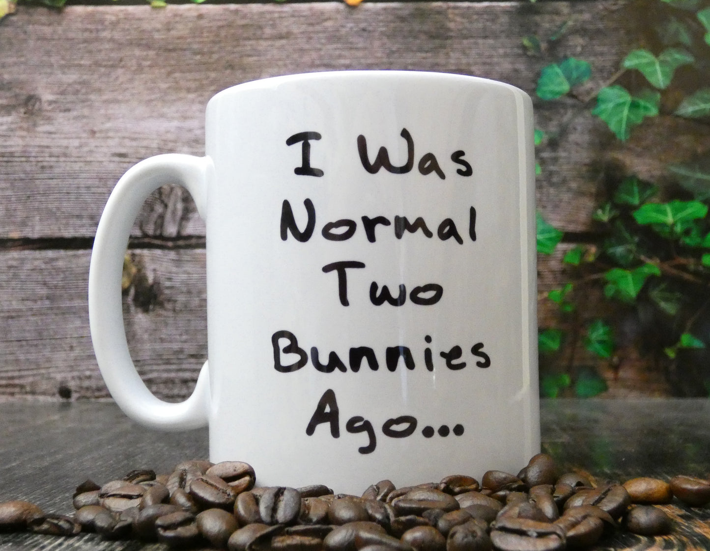 Bunny Mug Gift - I Was Normal Two Bunnies Ago - Nice Cute Novelty Funny Pet Owner Present