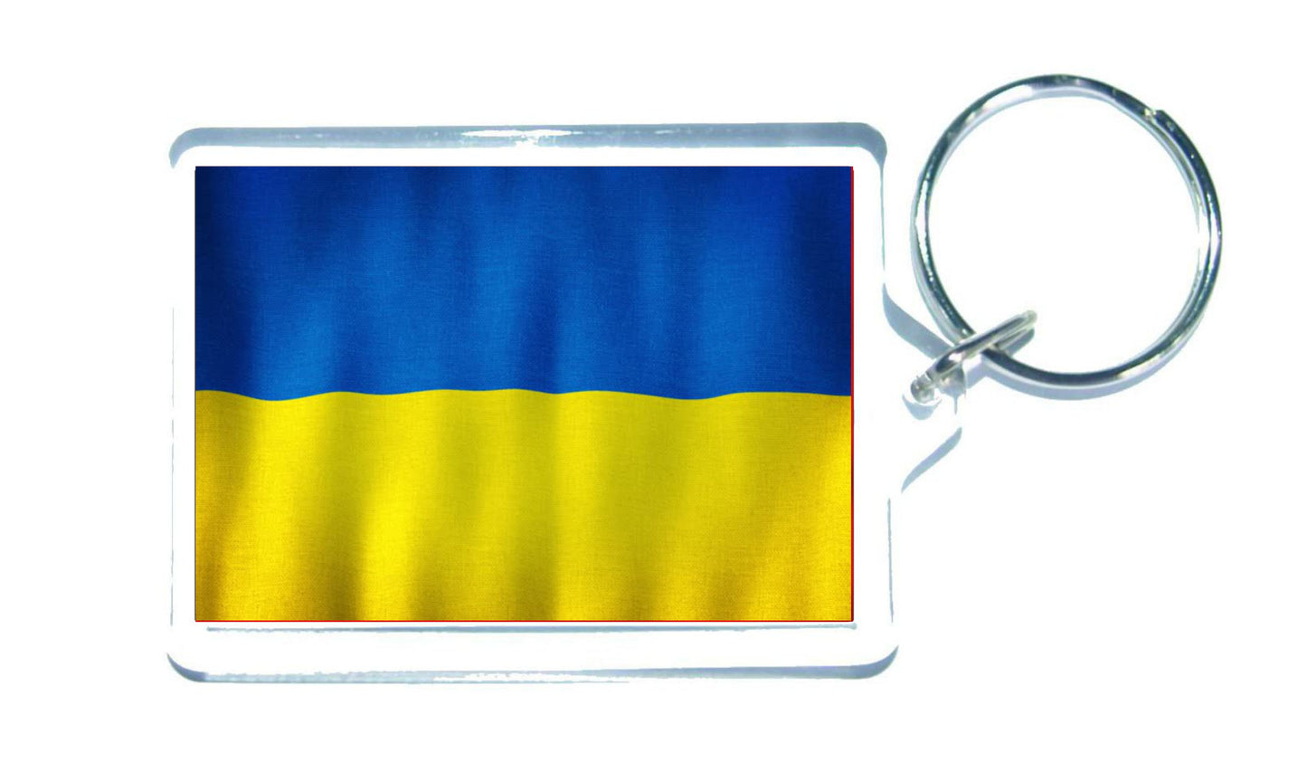 Ukraine Flag Keyring Gift - Cute Ukrainian Novelty Key Fob - Birthday Present