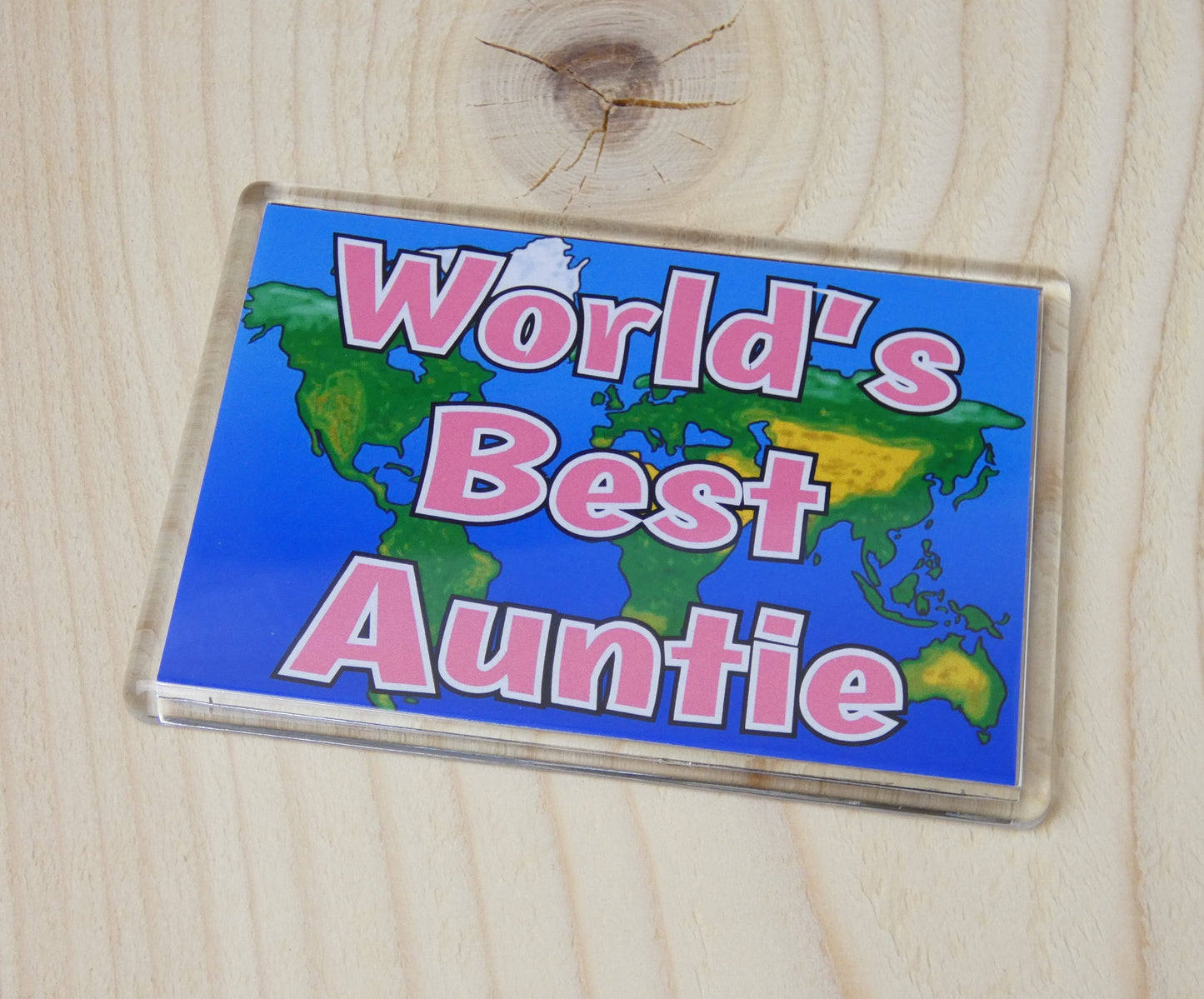 Auntie Fridge Magnet - World's Best Auntie - Novelty Love Gift - Fun Birthday Christmas Present