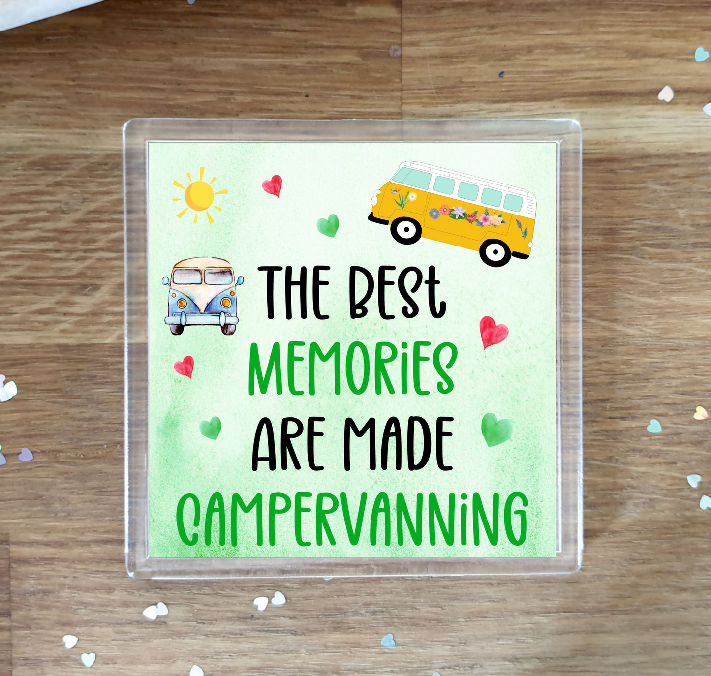 Campervan Coaster - The Best Memories Are made Campervanning - Fun Novelty Birthday Gift