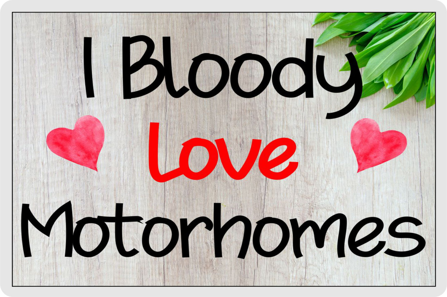 Motorhome Fridge Magnet Gift - I Bloody Love Motorhomes - Funny Cute Birthday  Novelty Present