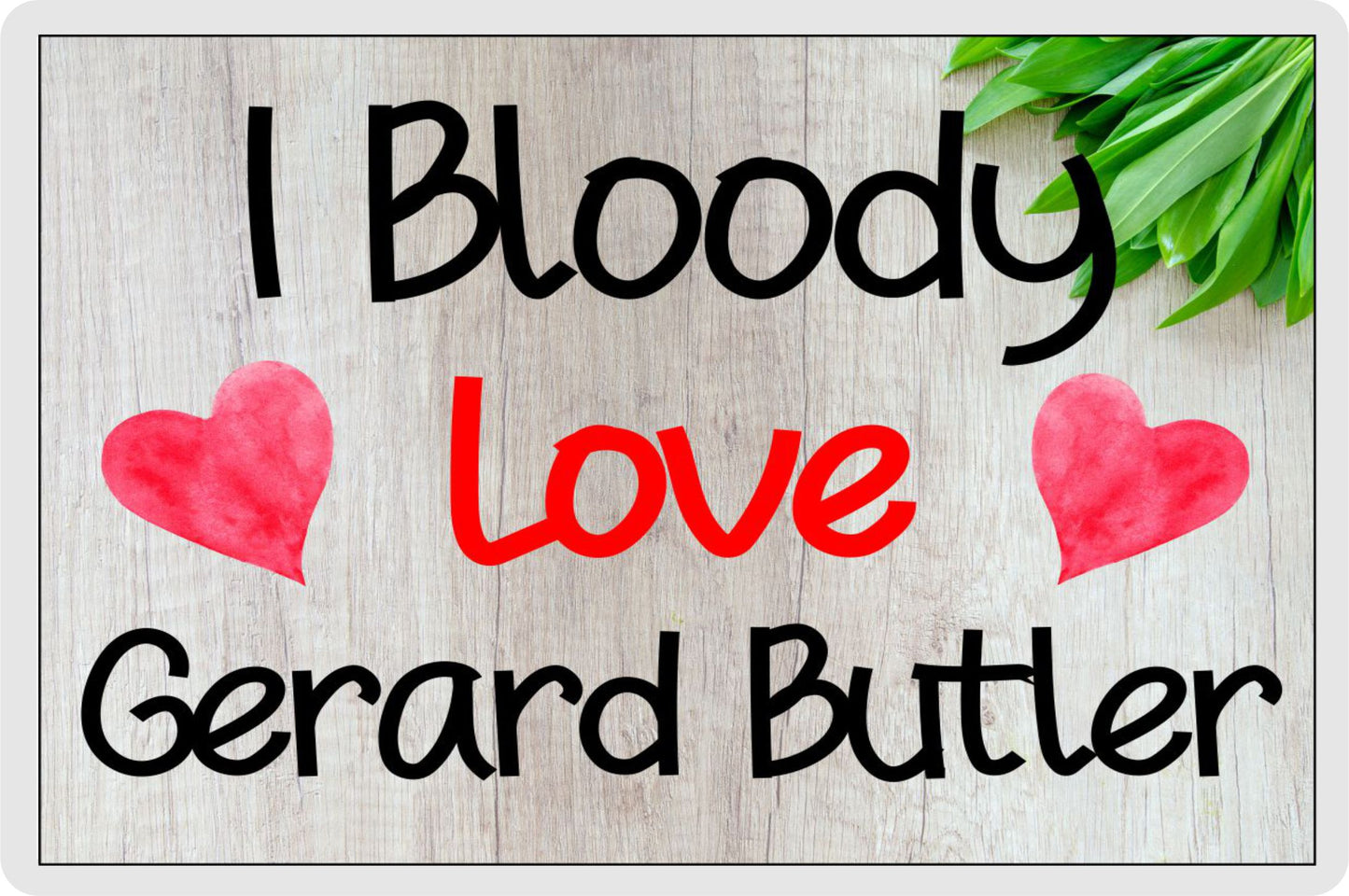 Gerard Butler Fridge Magnet Gift - I Bloody Love Gerard Butler - Funny Cute Birthday Novelty Present