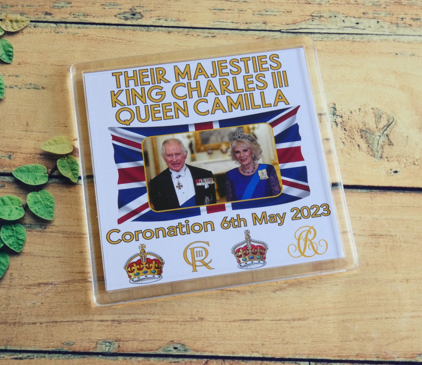 King Charles Queen Camilla Coaster Gift - King Charles III Queen Camilla Coronation - Cute Novelty Royal Commemorative Present